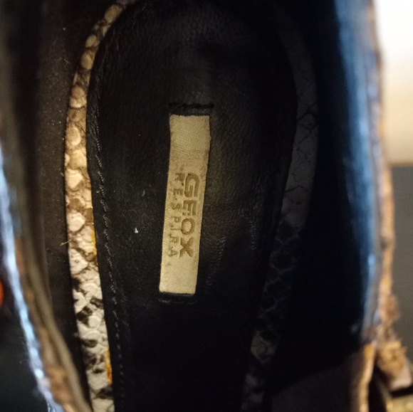 Geox Respira Leather Faux Snakeskin Bootie - Picture 9 of 11